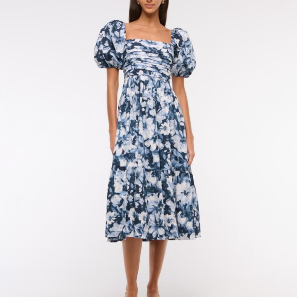 Abercrombie & Fitch Blue and White Floral Maxi Dress